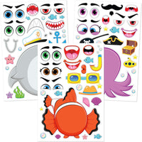 JOYIN 36 Sheets 9"x6" Make a face Stickers for Kids - Mixed Animals - image 4