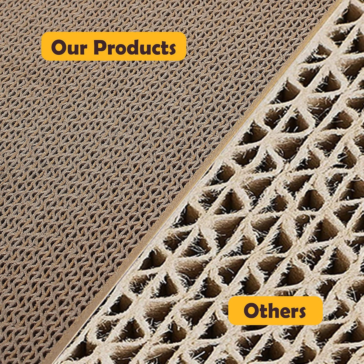 Oval Sturdy Cat Scratching Cardboard Pad Breathable Cat Scratch Pad - Scratch Box - 5 pcs - image 4