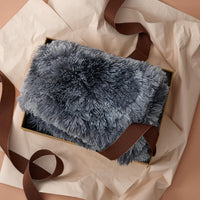 Bedsure Waterproof Dog Blankets for Large Dogs, Fluffy Faux Fur - Tie-dye Grey / L(40x50") - image 3