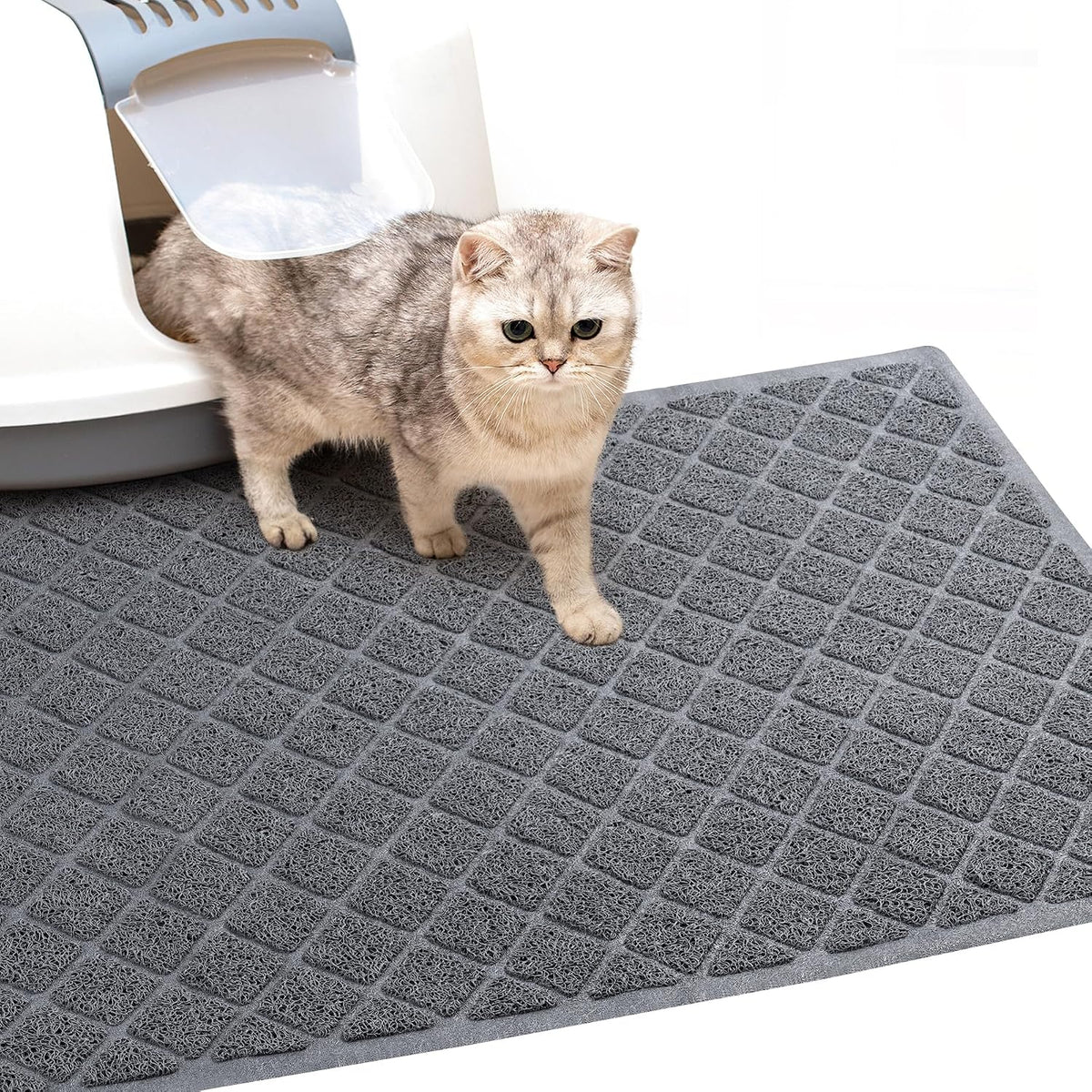 Cat Litter Box Mat, Trapping Mat Premium Durable PVC Pad - Grey / 24*35in Grey