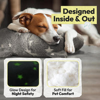 Dog Calming Pillow, Glow in The Dark Dog Put Head on - Large / Gray - image 4
