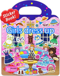 Benresive Reusable Sticker Book, Travel Stickers for Kids - Dress Up