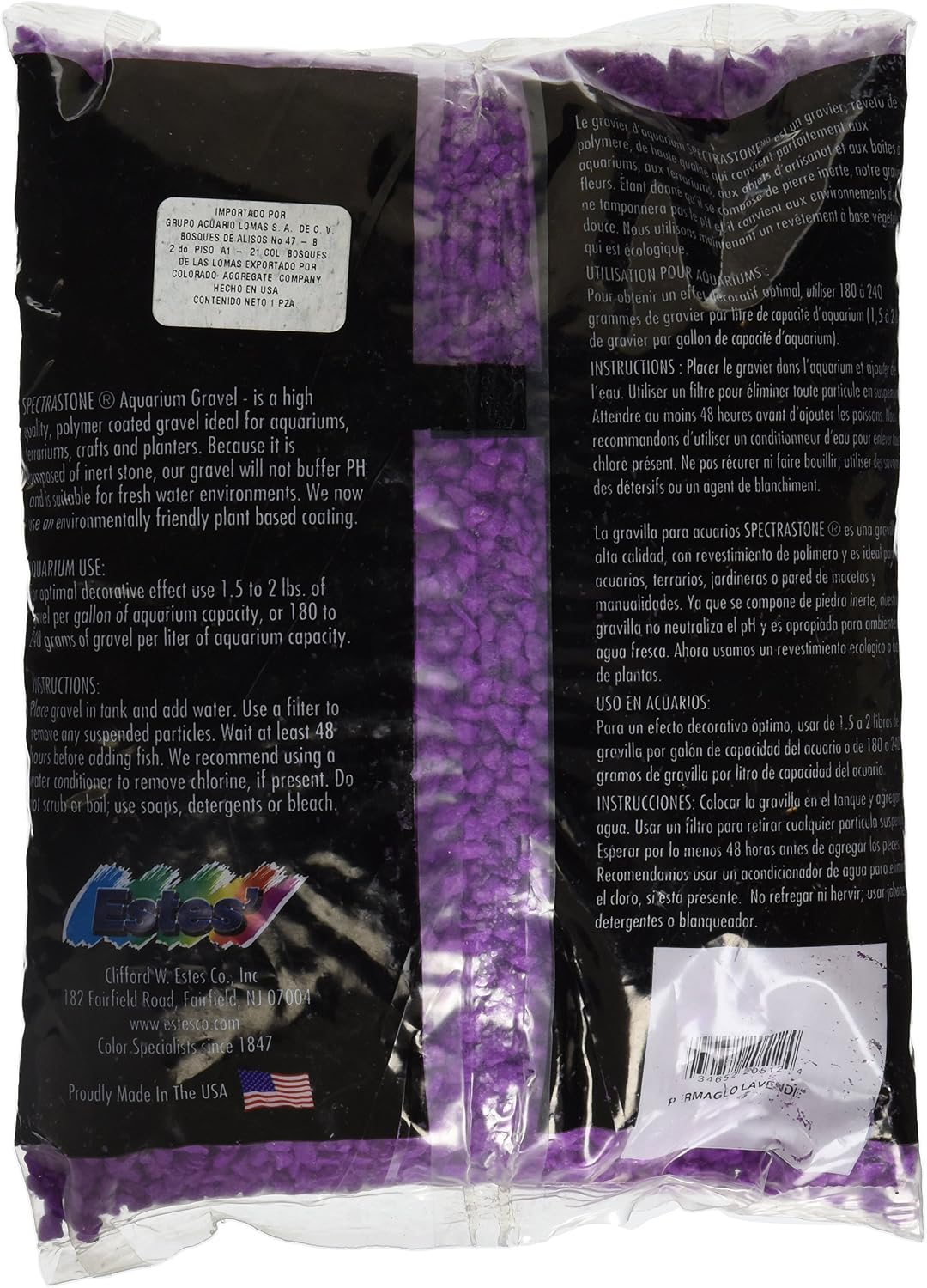 Spectrastone Permaglo lavender aquarium gravel for freshwater tanks - view 2