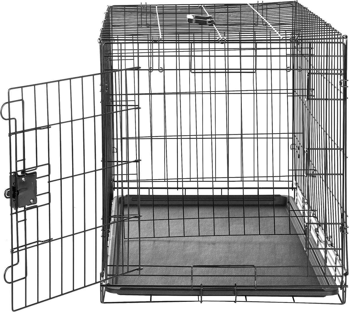 Amazon Basics Portable, Foldable Metal Wire Small Dog Crate with Removable Tray, Divider Panel - 36 x 23 x 25 in / Single Door w/ Divider - image 3