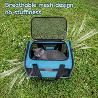 YUNIQUE Soft-Sided Cat & Dog Carrier for Pets Up to 15 Lbs - blue - image 3
