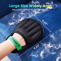 Pet Hair Removal Glove for Cat & Dog - Black-1Pack - image 2