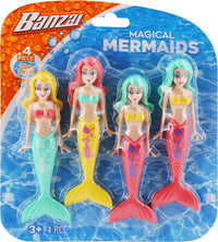 Banzai Dive Mermaids 4pc Colors May Vary – Fun for Kids & Family - image 2