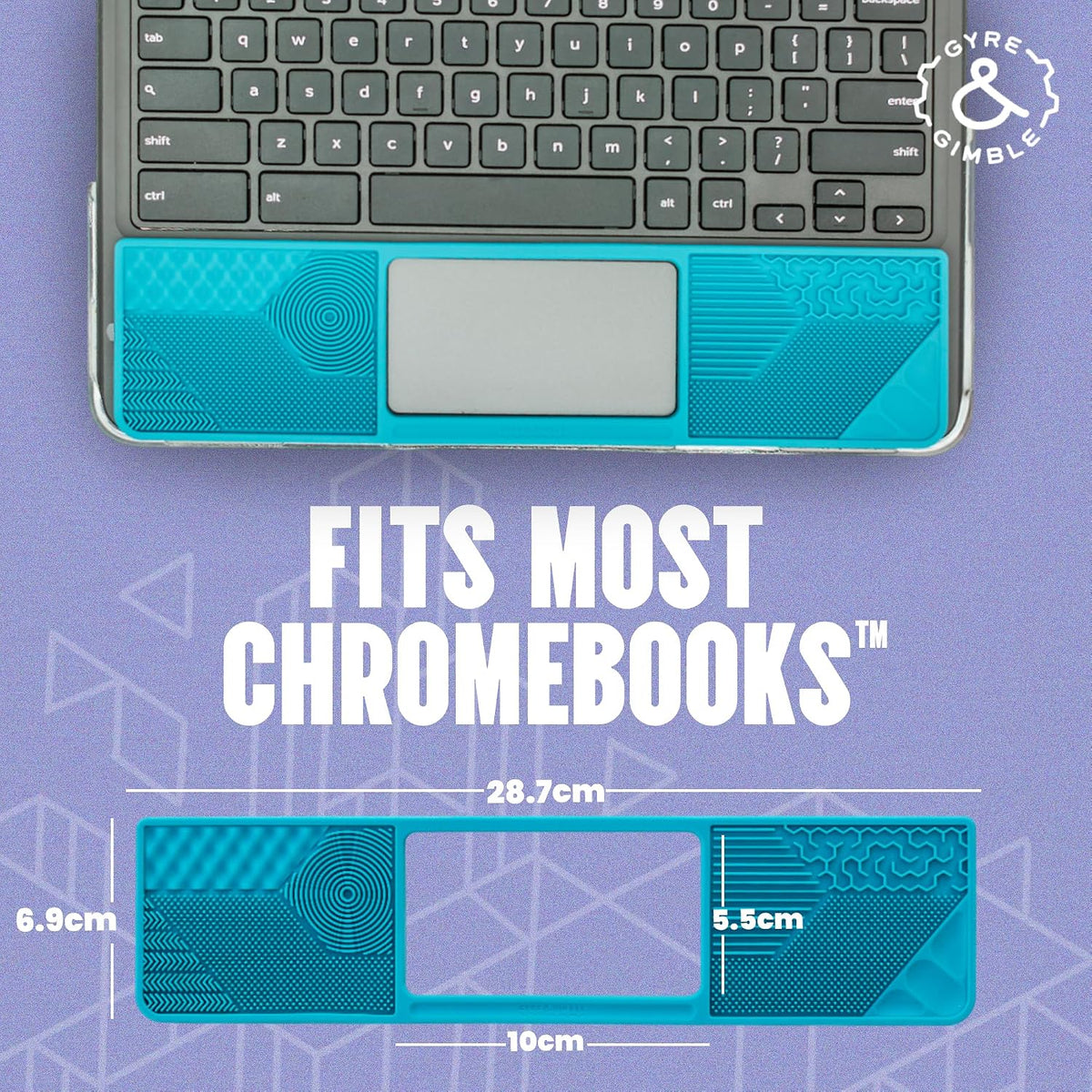 Gyre & Gimble silicone Chromebook gidget sensory palm rest with trackpad cutout - view 14