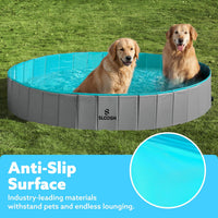 SLOOSH Foldable Dog Kiddie Pool - Gray / 63" x 12" - image 3