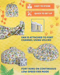 Air Tent for kids Door 77 x 50 in - Dino Fort - image 4