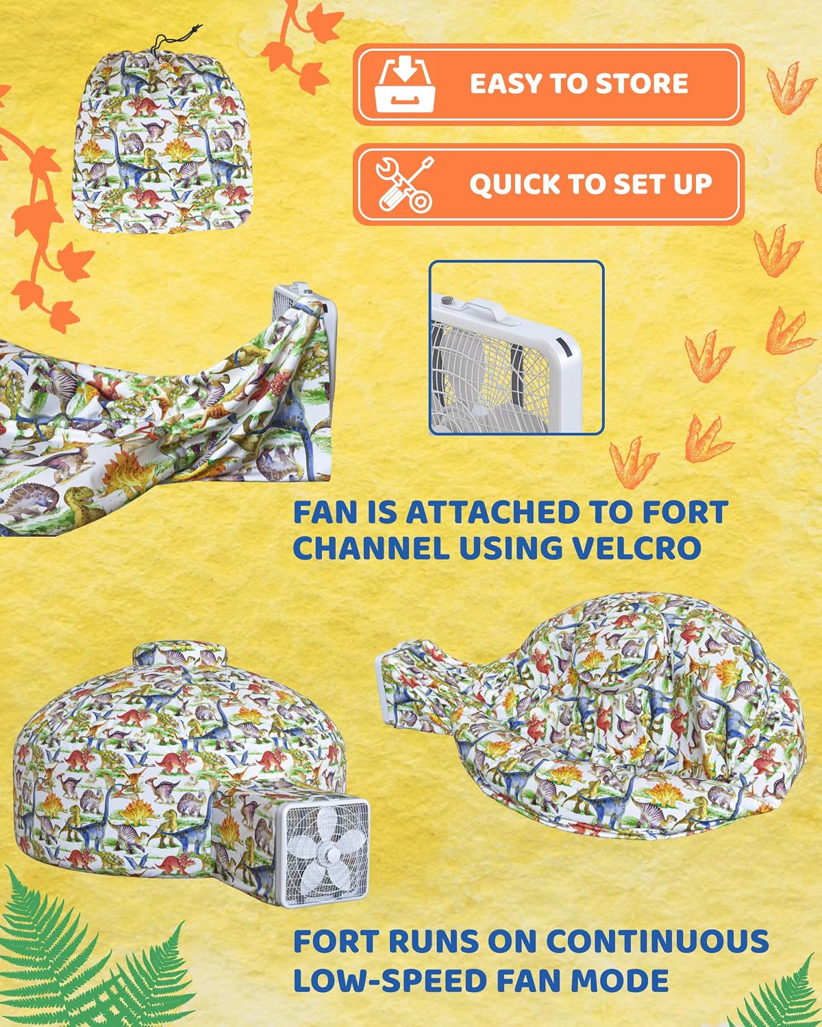 Air Tent for kids Door 77 x 50 in - Dino Fort - image 4