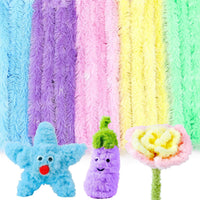 Caydo 50PCS Extra Thick Pipe Cleaners with 100pcs Eyes - Macaroon