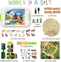 Kipipol Unicorn Sensory Bin for Toddlers 3-4 - Farm kinetic Sand Kit - image 2