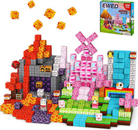EWED 200 piece forest themed magnetic building blocks with trees, houses and figures - view 7