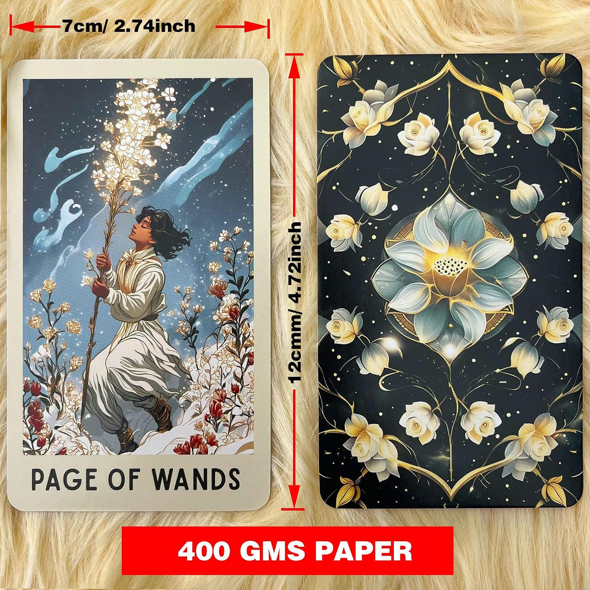 Tarot Deck Unique, 78 Floral Tarot Cards with Guidebook - Floral Tarot - image 4