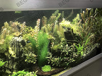 BEGONDIS Aquarium Decorations 3Pcs Fish Tank Artificial Green Water Plants Made of Silk Fabrics Plastic