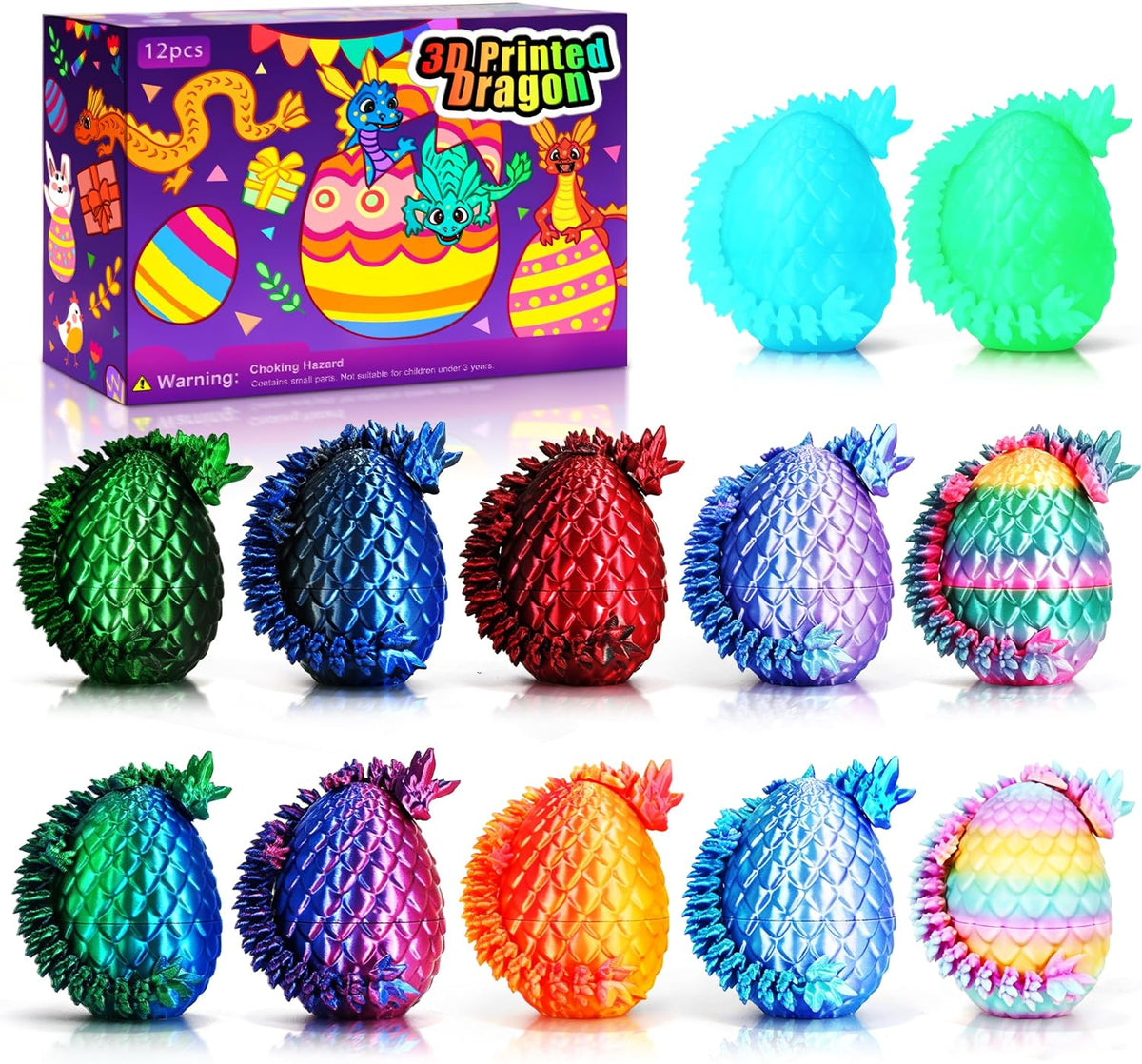 Impossmaker 24pcs 3D Printed Dragon Eggs - 12P-S1
