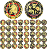 Nosiny 40 Christian challenge coins in gold zinc alloy with double sided print - view 6