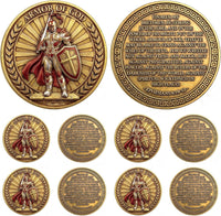 Nosiny 10 piece armor of God prayer coins in classic style alloy metal - view 2