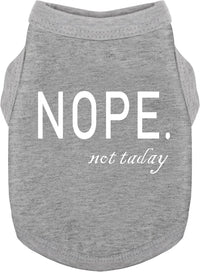 Discover Cozy Cotton Canine Wear: Soft, Lightweight - M-(8~14lb) | Chest(~18.1") / Grey-Nope