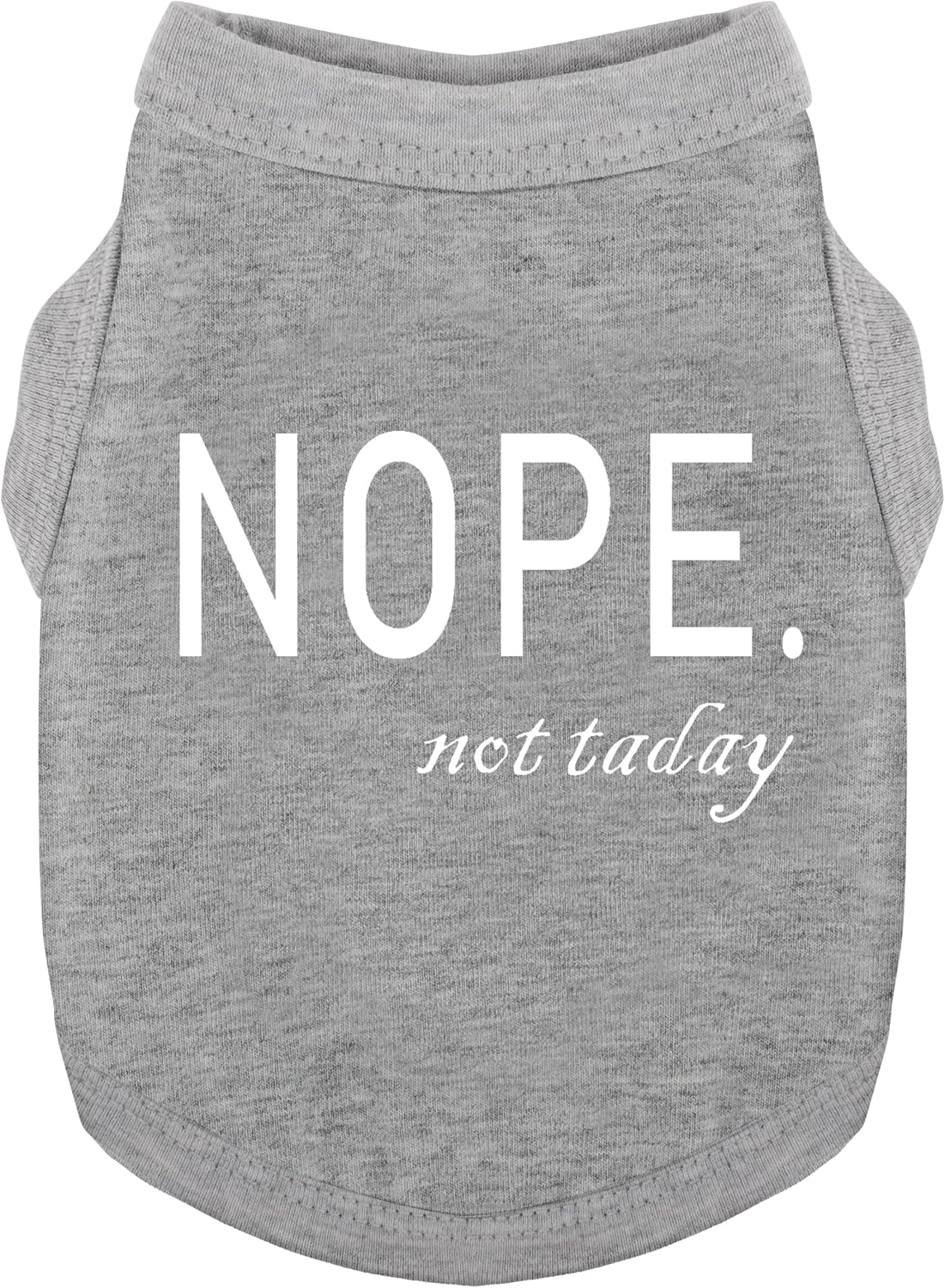 Discover Cozy Cotton Canine Wear: Soft, Lightweight - M-(8~14lb) | Chest(~18.1") / Grey-Nope