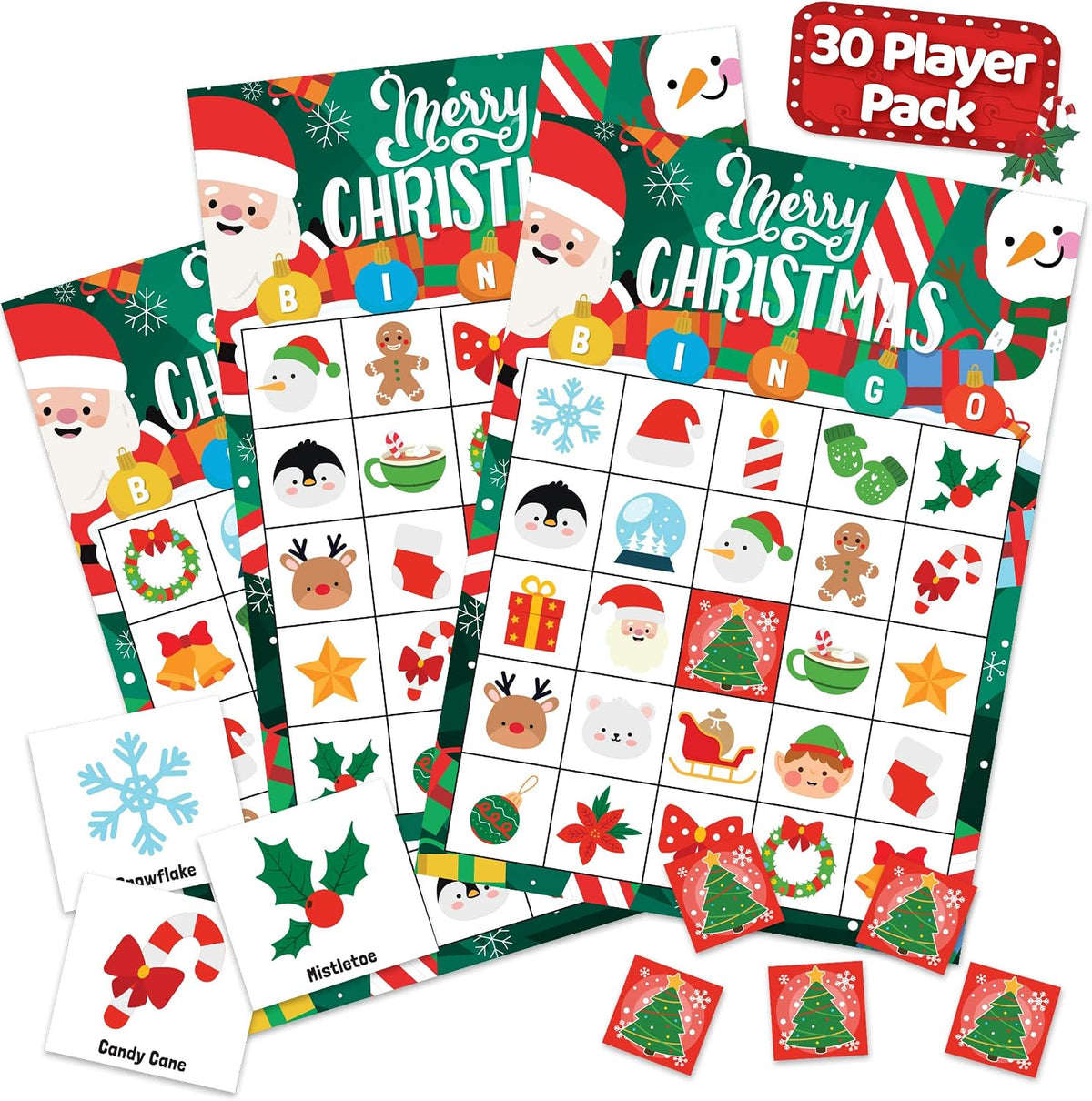 Halloween Games For Kids Party - Xmas Bingo Game
