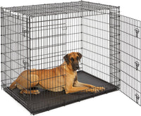 Solutions by Midwest 54-Inch Double Door Crate, Giant Breed Dogs - Black - Double Door / XXL (54"L) - image 4