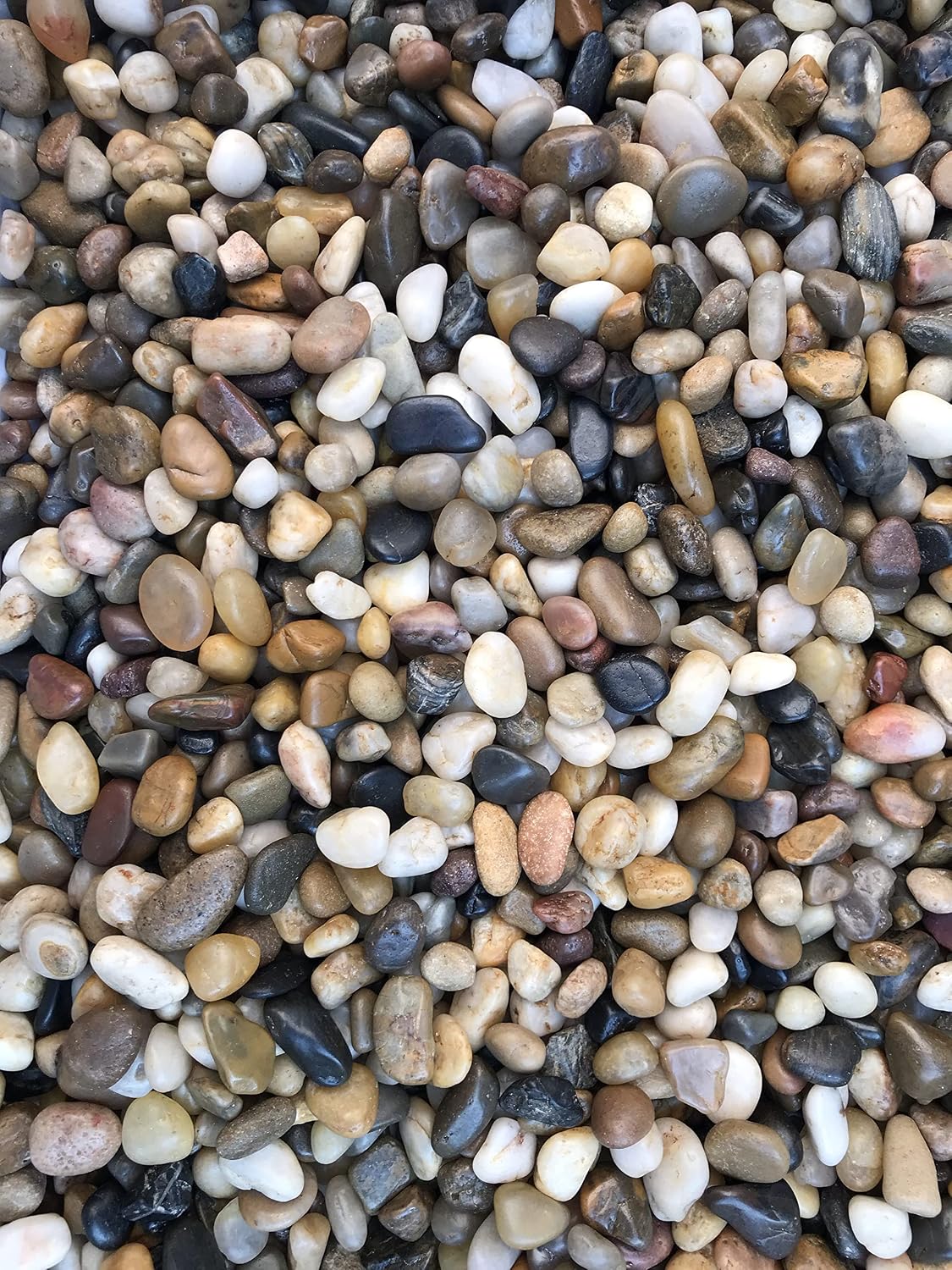 Voulosimi 40 LBS River Rock Stones - 18 LB / Mixed Colors