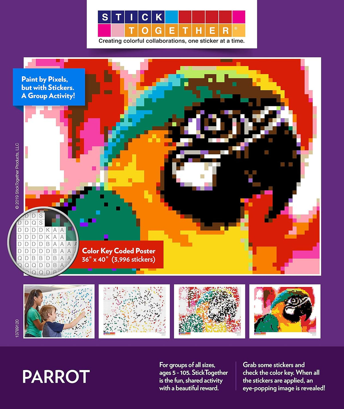 StickTogether Starry Night mosaic sticker poster kit, 40 x 36 inch - view 5