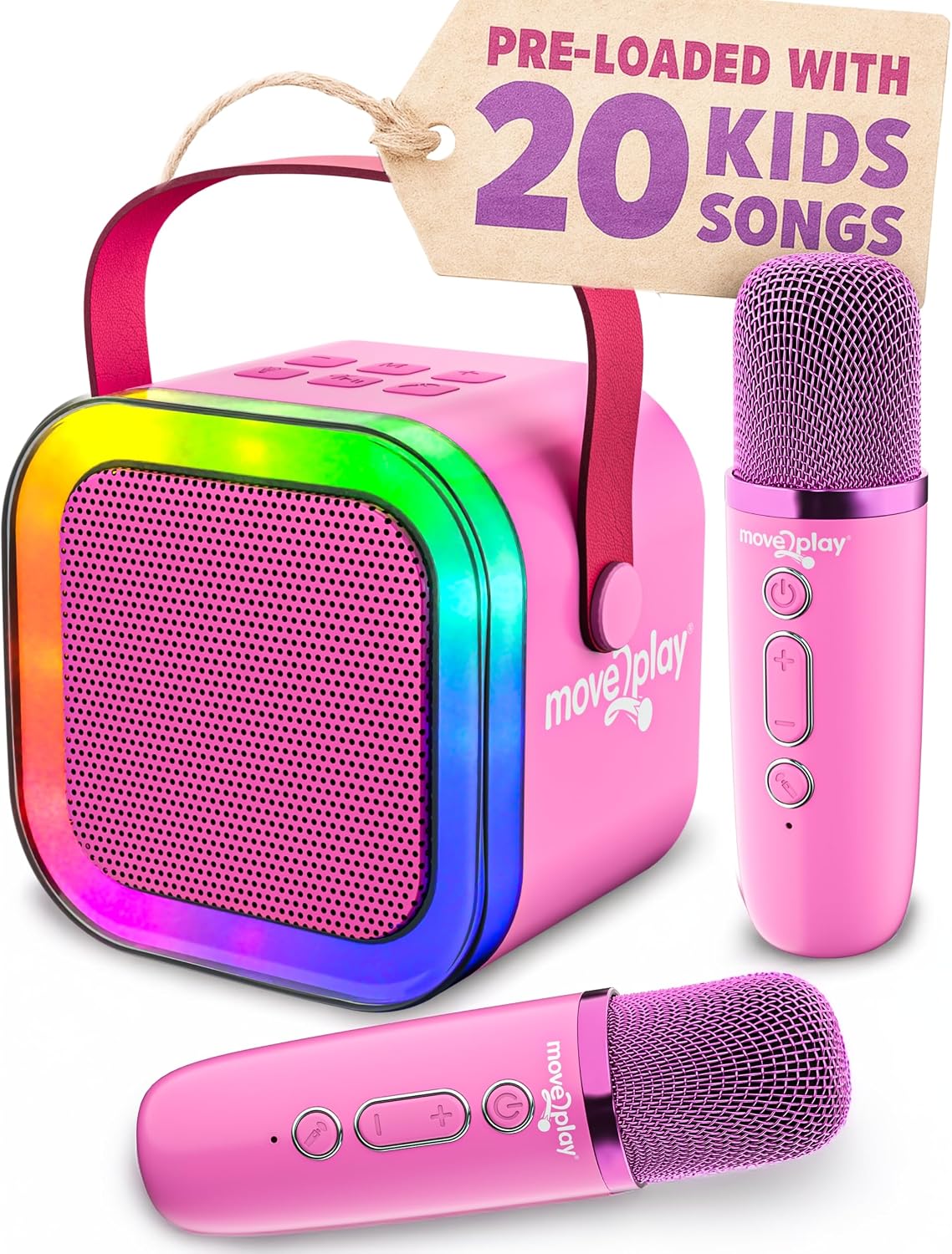 Move2Play, Halloween Karaoke Machine for Kids - Pink Pop