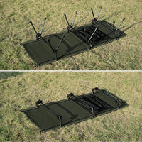 ONETIGRIS SUPRANUBIS Camping Cot, Height Adjustable with Cot Leg Extenders, Strong Support 330lbs, Lightweight Comfortable Folding Bed for Camping, Hiking, Travel, Truck, Beach, Office Nap