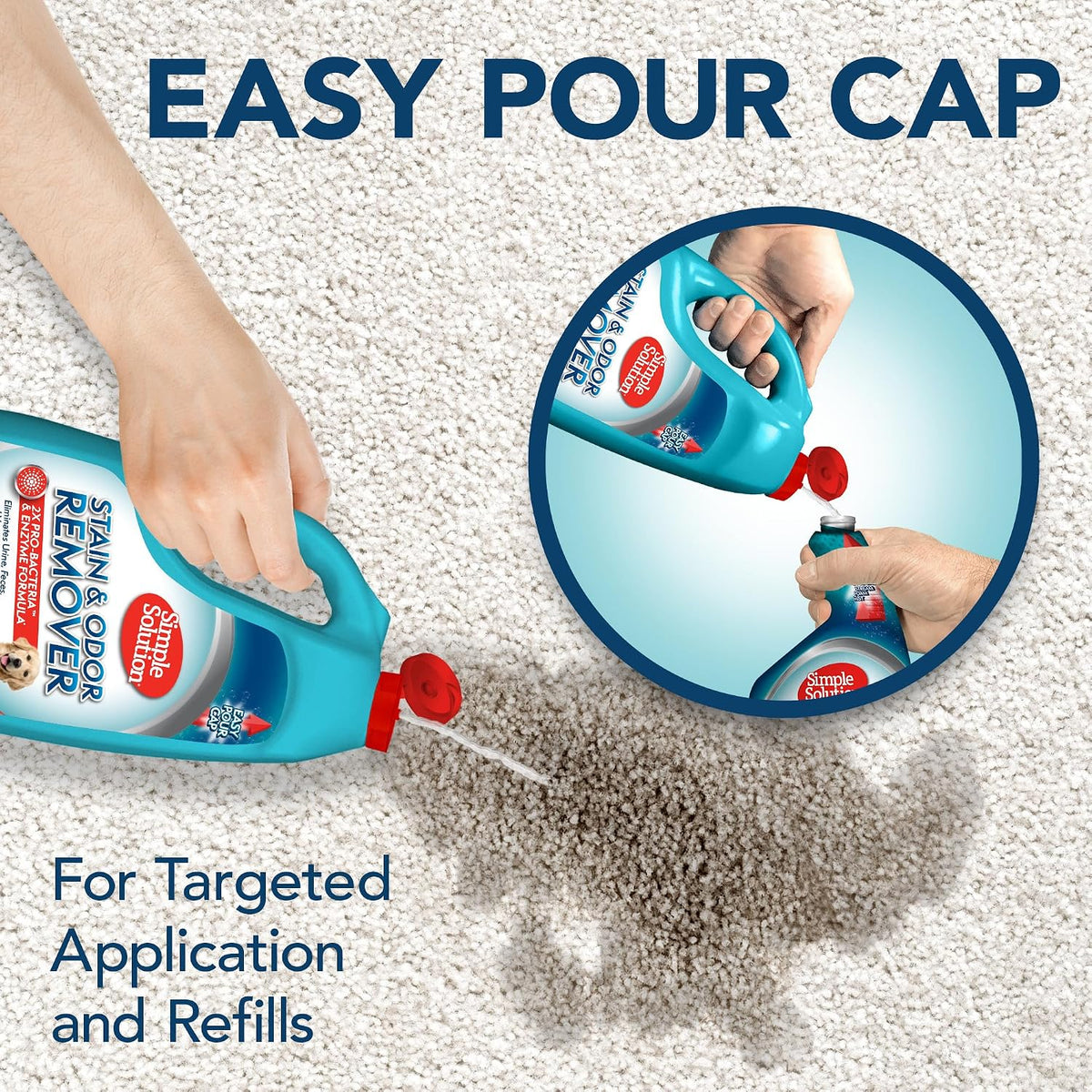 Simple Solution Pet Stain & Odor Remover, Enzyme Stain Cleaner - Unscented / 128 Fl Oz (Pack of 1) - image 4