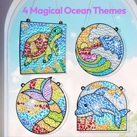 Klever Kits 4PCS Window Art Suncatcher Kits - Ocean - image 2