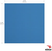 Norsk Reversible Exercise Mats 3/4" Thick EVA Interlocking Foam Tiles, Perfect Home Gym Flooring, 4 Tiles & 8 Trim Pieces, 16 Sq. Ft. 24"x24" Dazzling Blue/Black