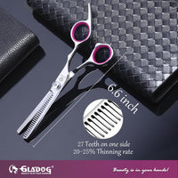 Dog Grooming Scissors Kit with Safety Round Tips - Pink - image 2