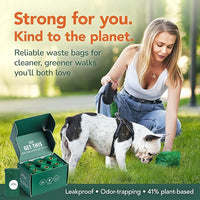 Biodegradable Dog Poop Bag - 180 Dog Waste Bags Total, Leakproof & Odor-Trapping, Durable Doggy Waste Bags - 12 Rolls (15 Pet Poop Bags Per Roll), 13x9" Environment-friendly Potty Bags