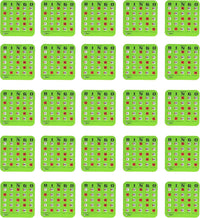 Regal Bingo Bulk Bingo Cards with Sliding Windows - Green / 25 Cards - image 2