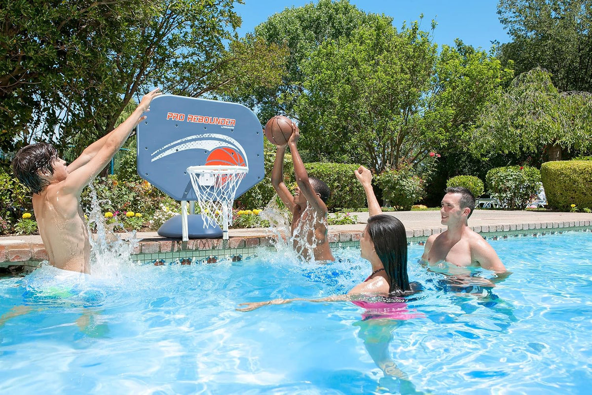 Poolmaster Classic Pro Rebounder poolside basketball hoop set with backboard, net and weighted deck  - view 4