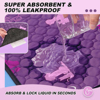 Washable Pee Pads for Dogs, Waterproof - Purple / 32"x63" (Pack of 2) - image 2
