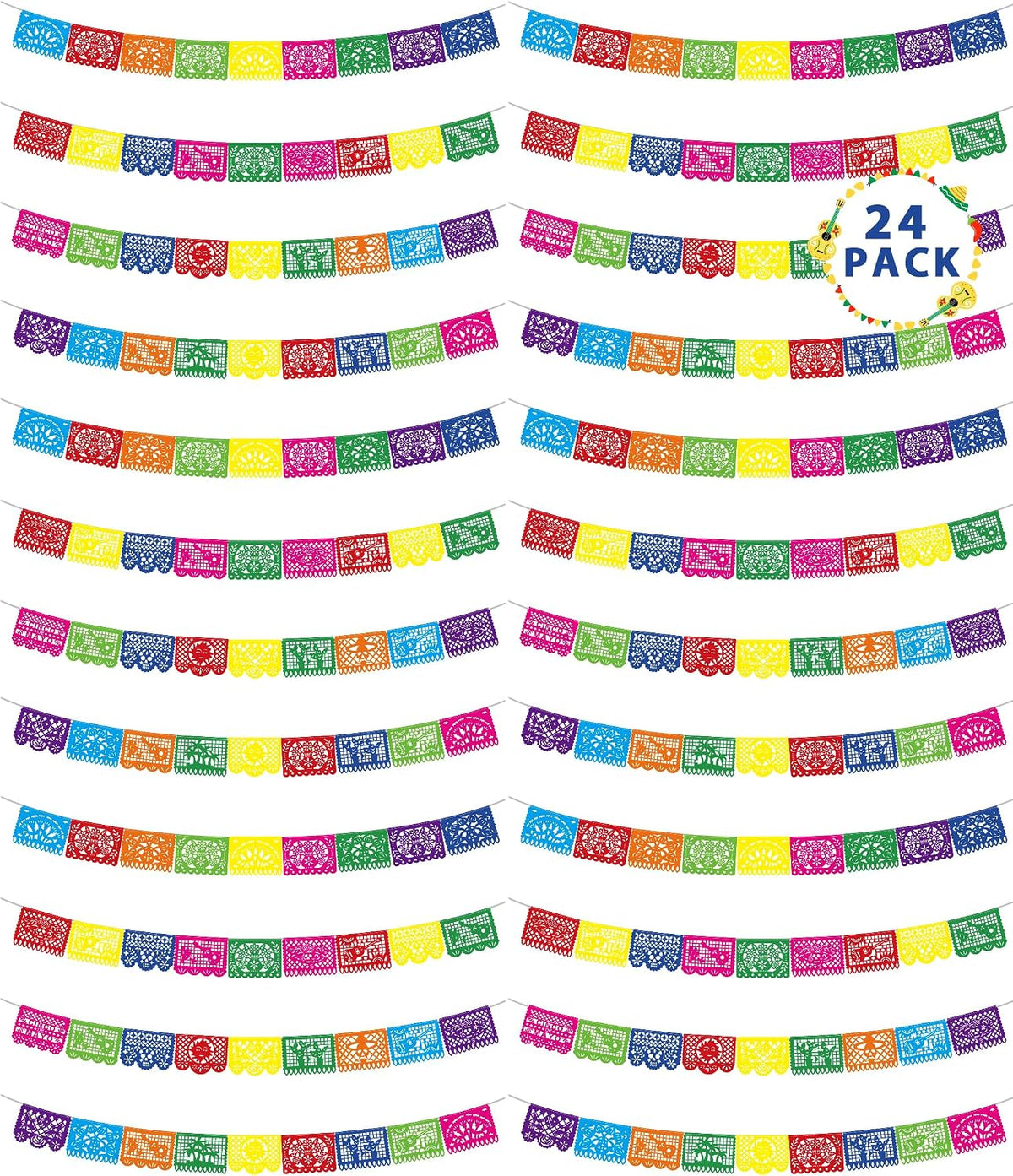18 FT Cinco De Mayo Party Decorations - 24 Pack