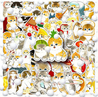 100PCS Vintage Christmas Stickers - Cat a - image 2