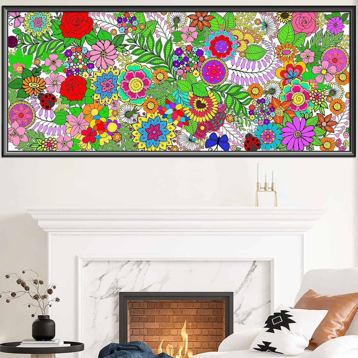 Dvbonike Jumbo Mandala Coloring Poster Giant Flower DIY Drawing Paper - Flower No.2 - image 4