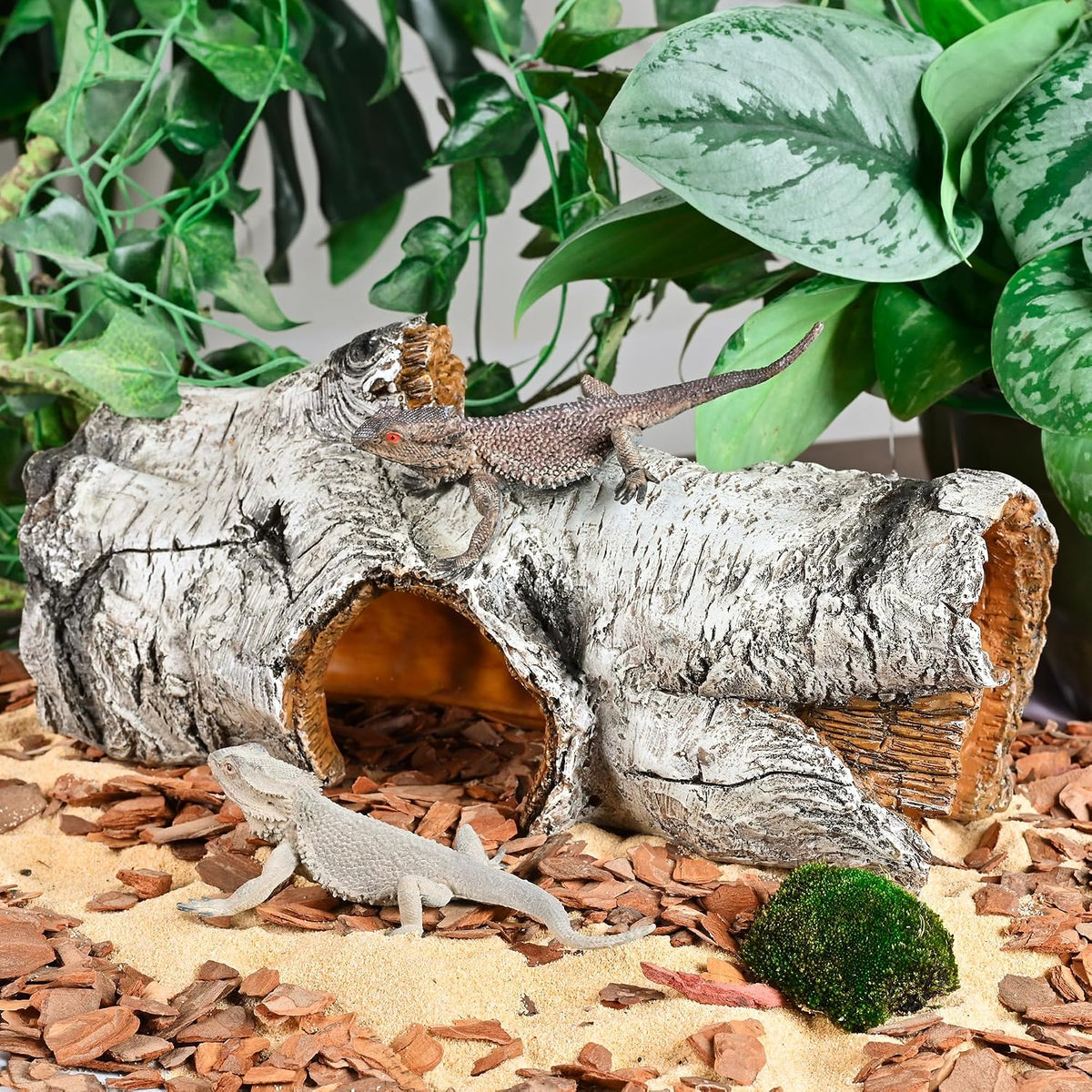 Reptile Hide Snake Cave Large Simulation Stone Resin Hideout Leopard - E-Large - image 4