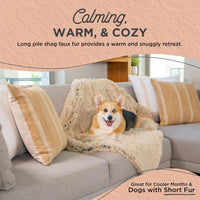 Best Friends by Sheri Dog Blanket, Shag Faux Fur - Taupe / 30" x 40" - image 4