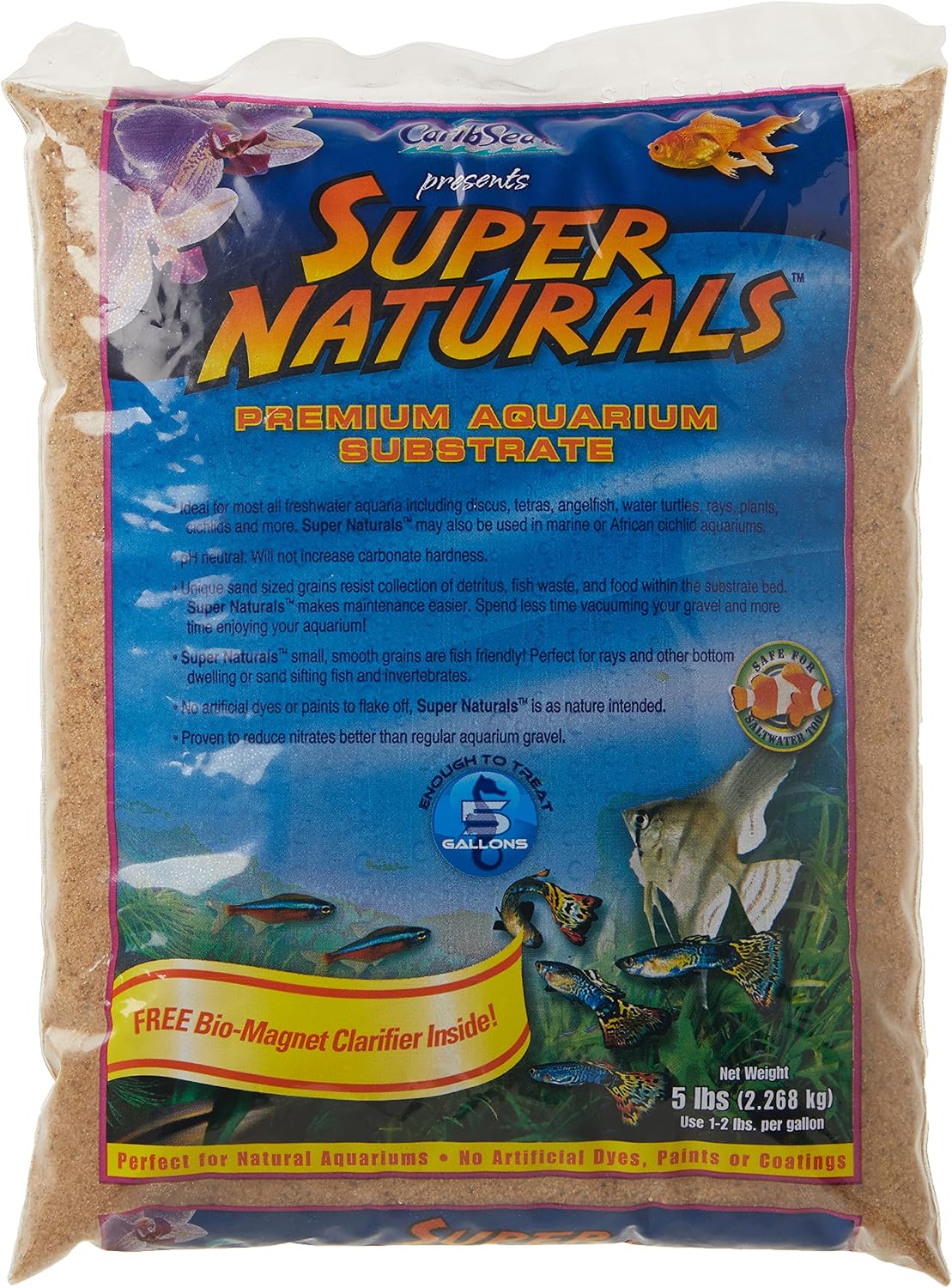 Carib Sea ACS05839 Super Natural Sunset Gold Sand for Aquarium