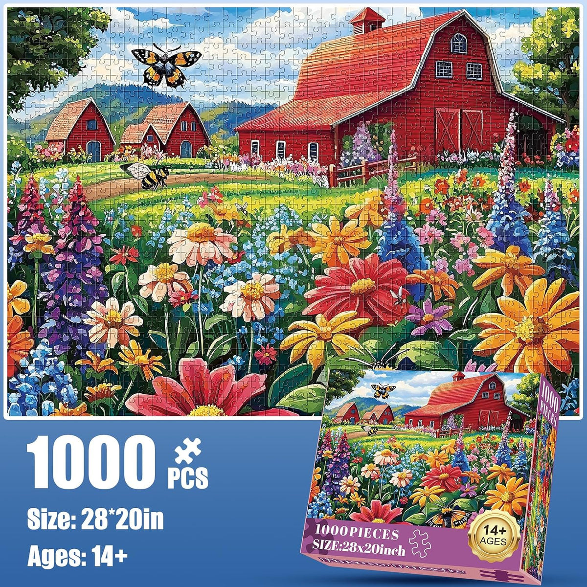 1000 Pieces Puzzle for Adults - Honey Bee Farm - image 2