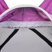 Harrison Howard CareMaster Pro Luminous Horse Fly Mask Large Eye Space Standard with Ears UV Protection for Horse Dark Magenta Full Size