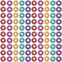 Tondiamo 100 Pack Spiky Sensory Acupressure Finger Rings - Bright Colors