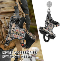 NESTROAD Dog Harness for Medium Sized Dog - Checkered Beige / Small - image 3