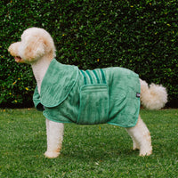 Tuff Pupper Fast Drying Dog Bath Robe - Green / XXX-Large - image 3
